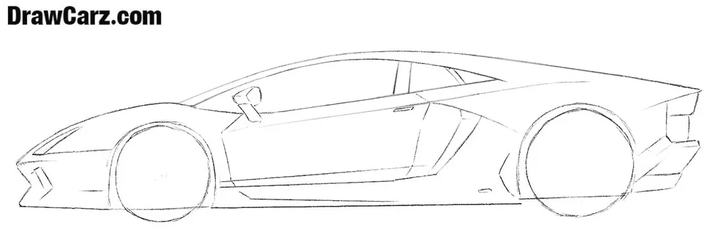 Learn how to draw a Lamborghini step by step – DrawCarz