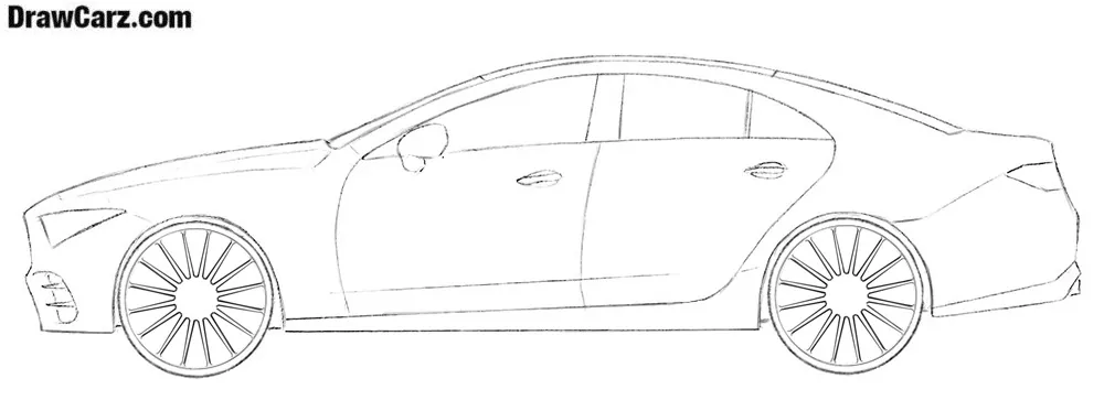 Car drawing side view DrawCarz