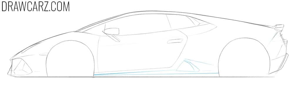 how to draw a lamborghini huracan performante step by step