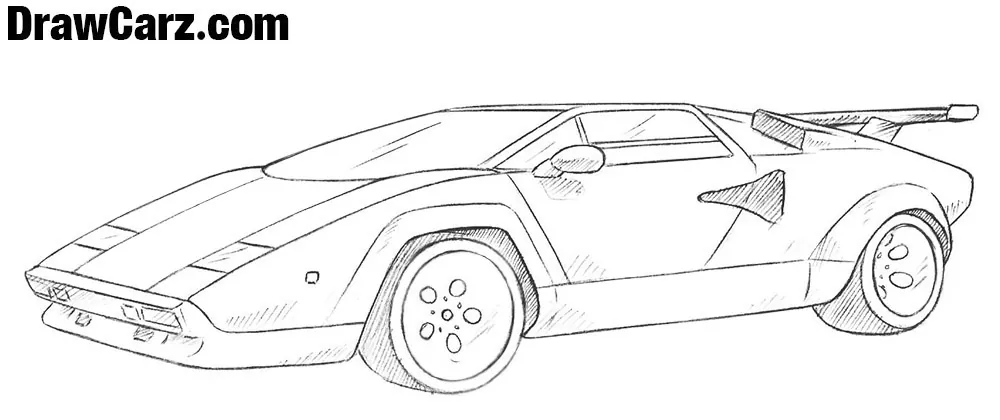 How To Draw A Lamborghini Countach Drawcarz