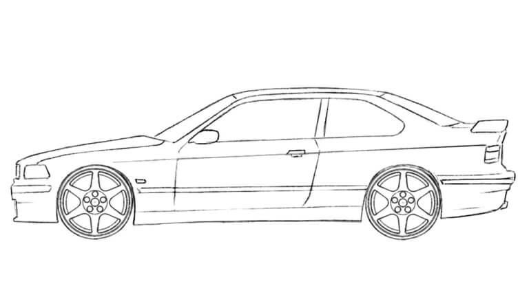 how to draw a coupe car featured image