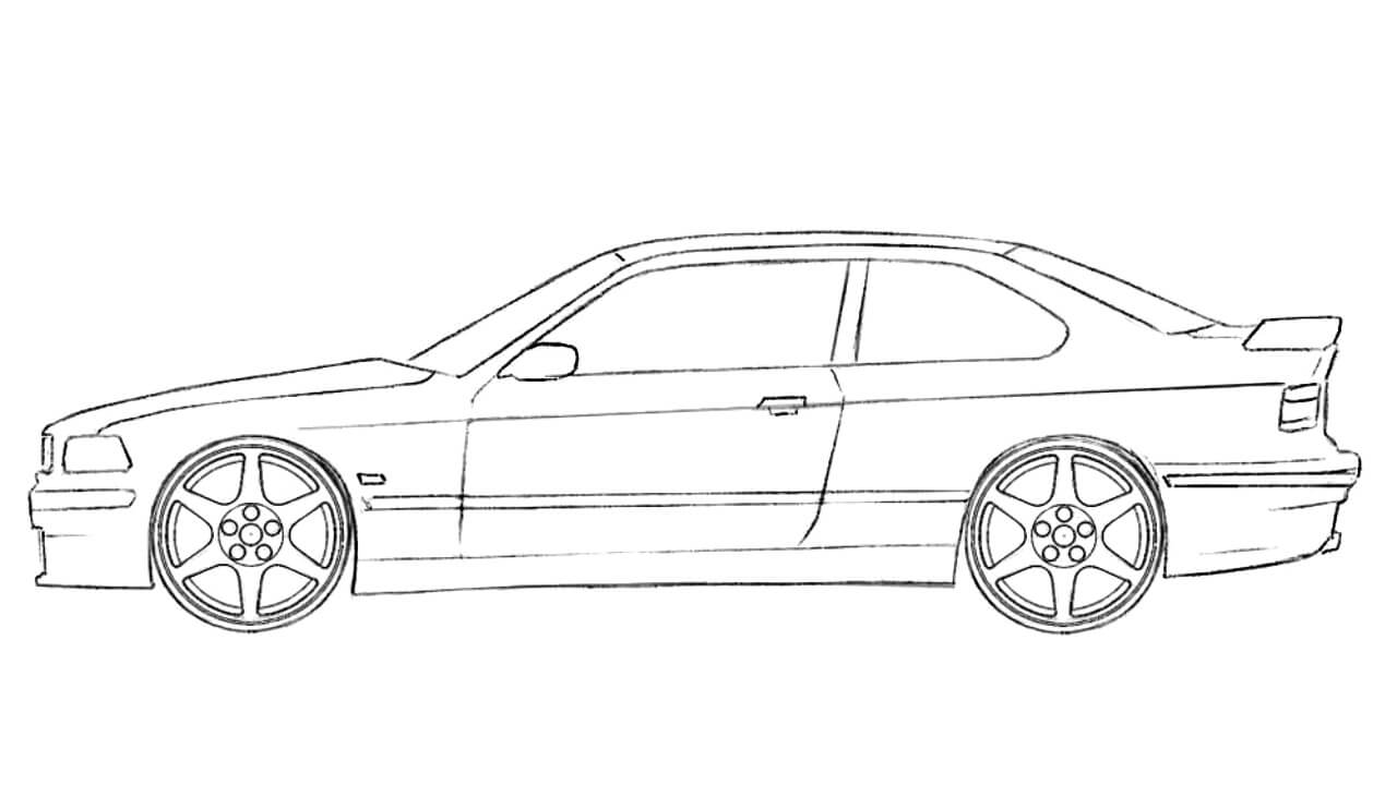 how to draw a coupe car featured image