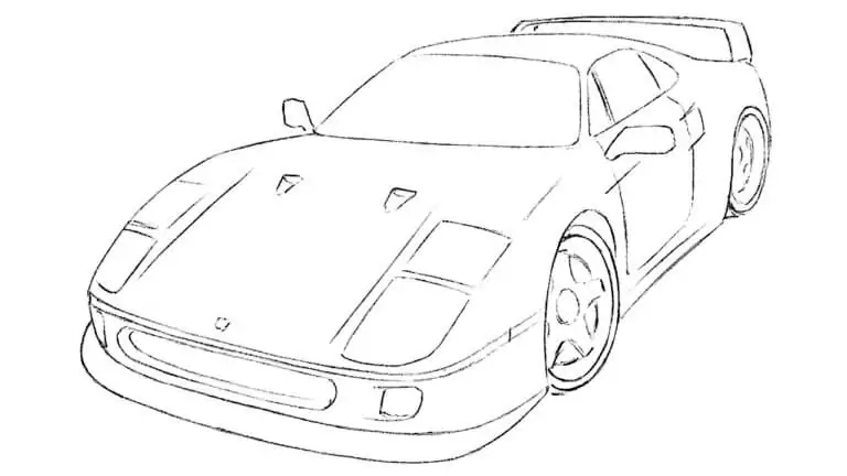 how to draw a Ferrari easy featured image