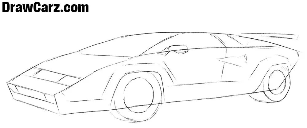 Define the front of the Lamborghini Countach