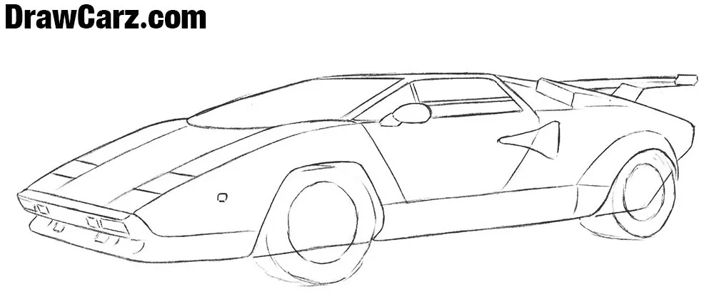 Draw the Lamborghini Countach door