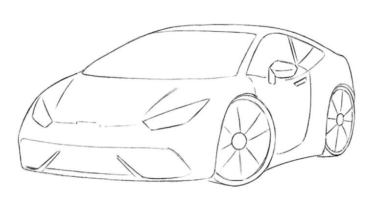 how to draw a sports car easy featured image