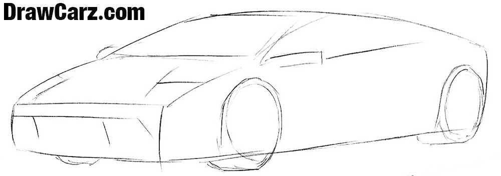 How to draw a Lamborghini Easy