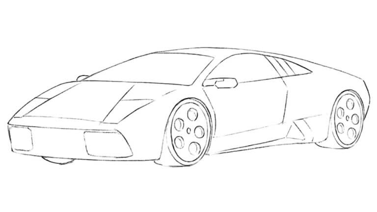 how to draw a Lamborghini easy featured image