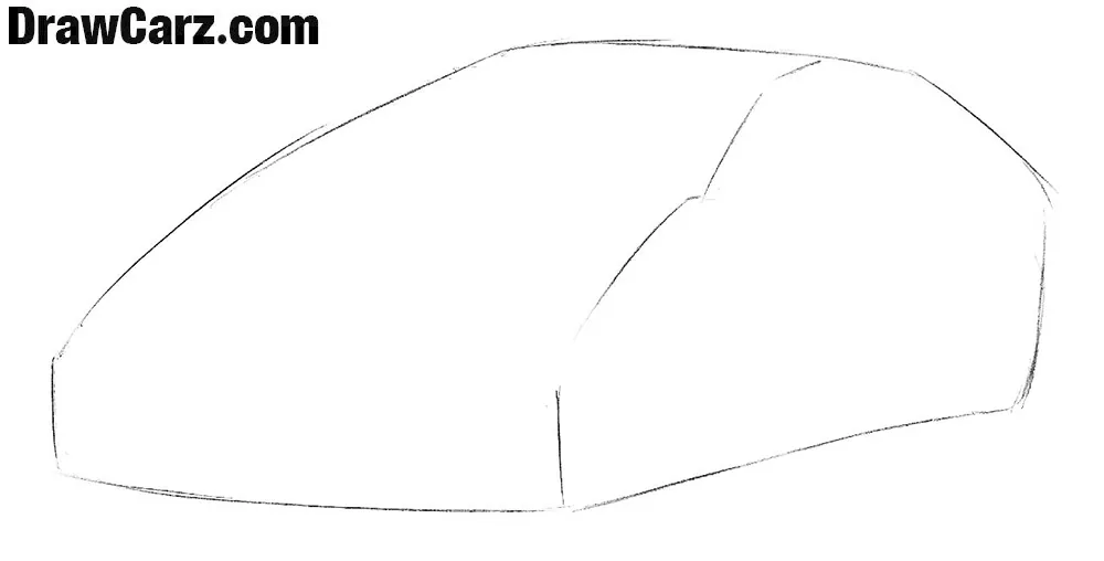 Sketch the sports car body
