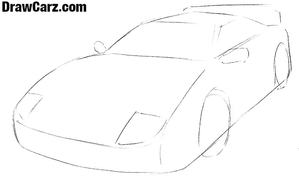 Learn how to draw a ferrari Easy step by step