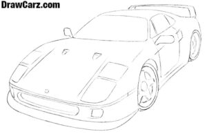 8 How To Draw A Ferrari Easy 300x194 