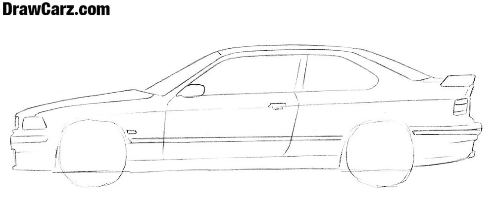 Sketch the car taillight with simple shapes