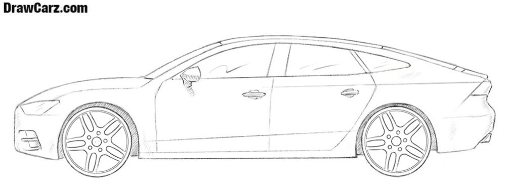 Audi A7 drawing