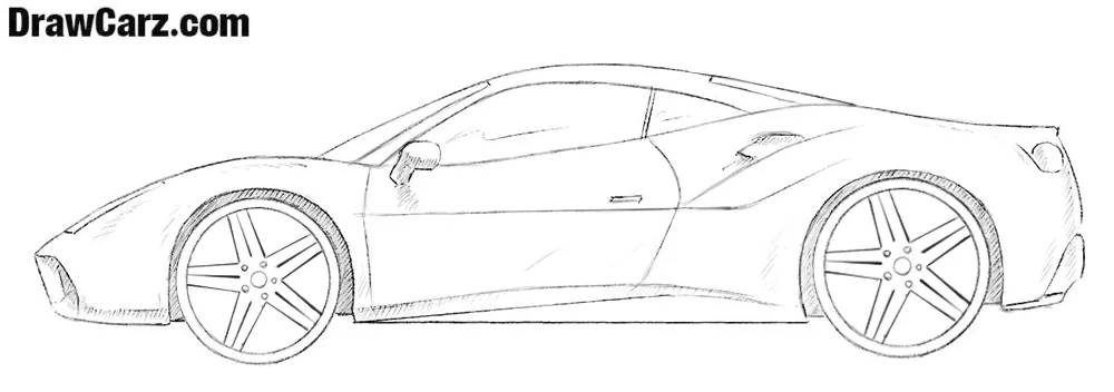 How To Draw A Ferrari Drawcarz