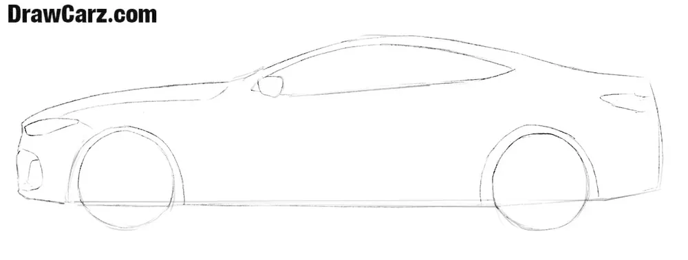 How to draw a BMW step by step