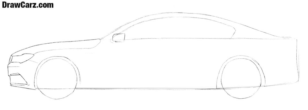 How to draw a bmw 7 series