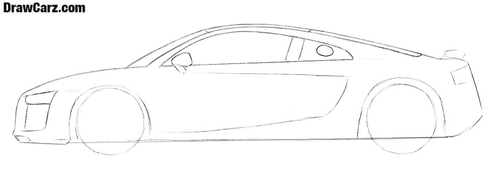 How to draw an Audi car