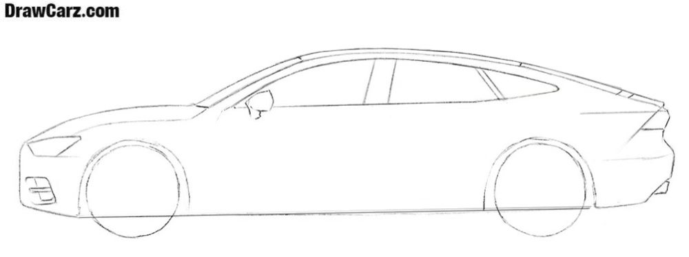 How to draw an Audi A7 easy