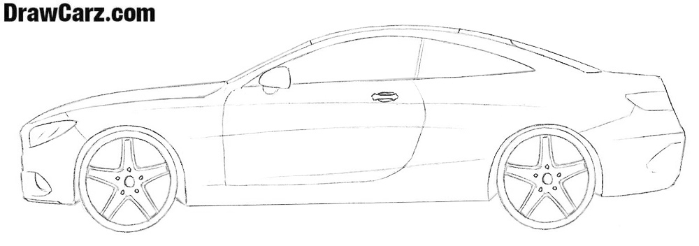 How to draw a Mercedes-Benz Step by step