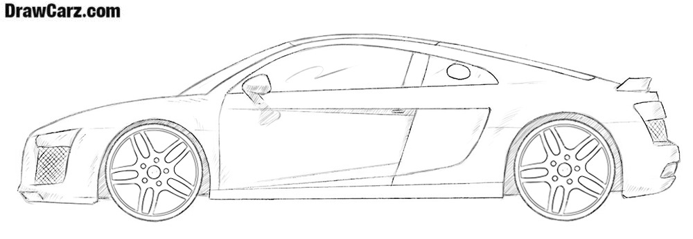 How to draw an Audi R8