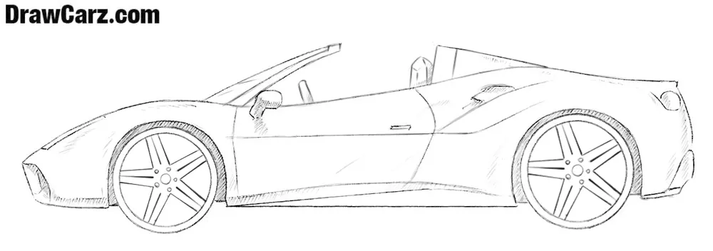 How to draw a Ferrari Spider