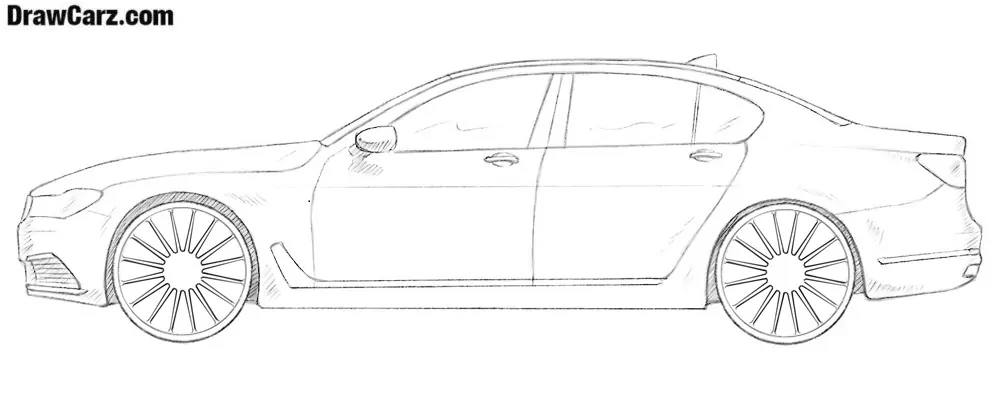 Apply light and shadow to the German car