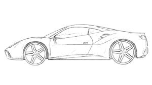 how to draw a ferrari featured image