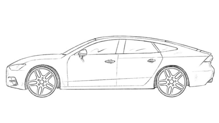 how to draw an Audi a7 featured image