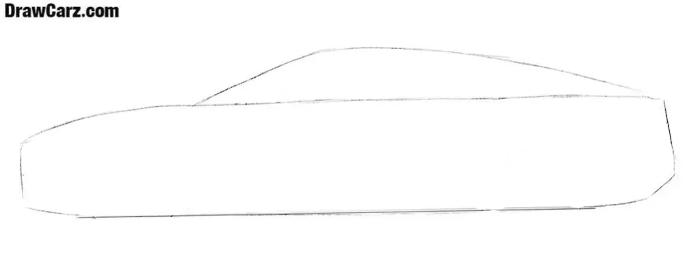 Sketch the elongated sportback contour