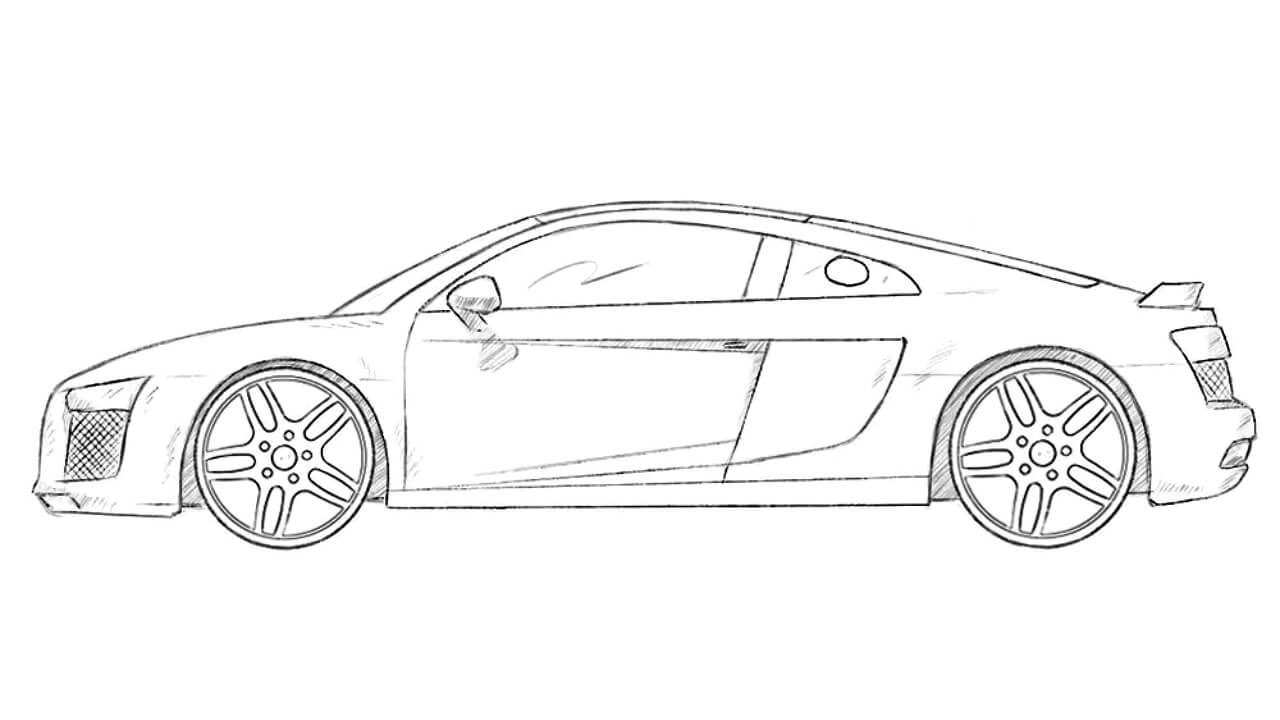 how to draw an Audi r8 featured image