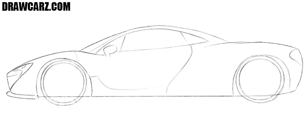 How to draw a McLaren sports car