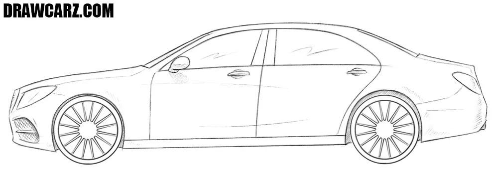 How to draw a car step by step