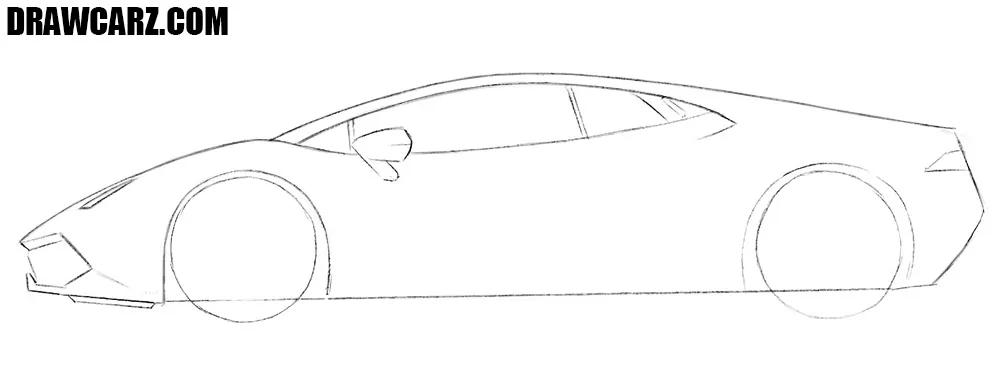 Trace the sloping roofline and slim windows