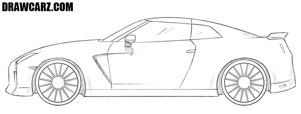 How to Draw a Nissan GTR DrawCarz