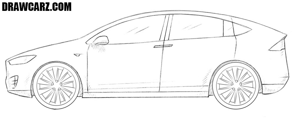 Tesla Model X drawing