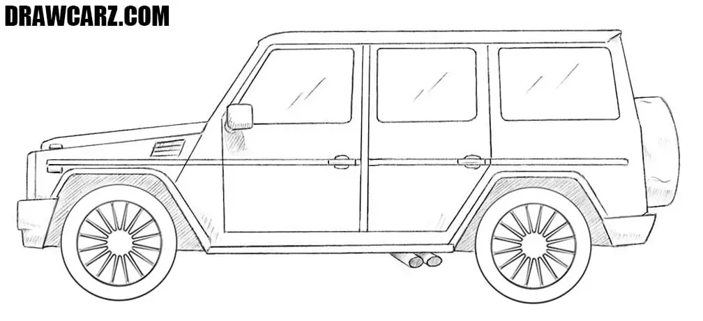 How to draw a Mercedes-Benz G-Class