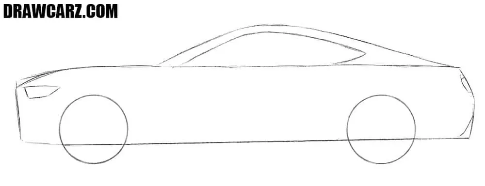 how to draw a mustang