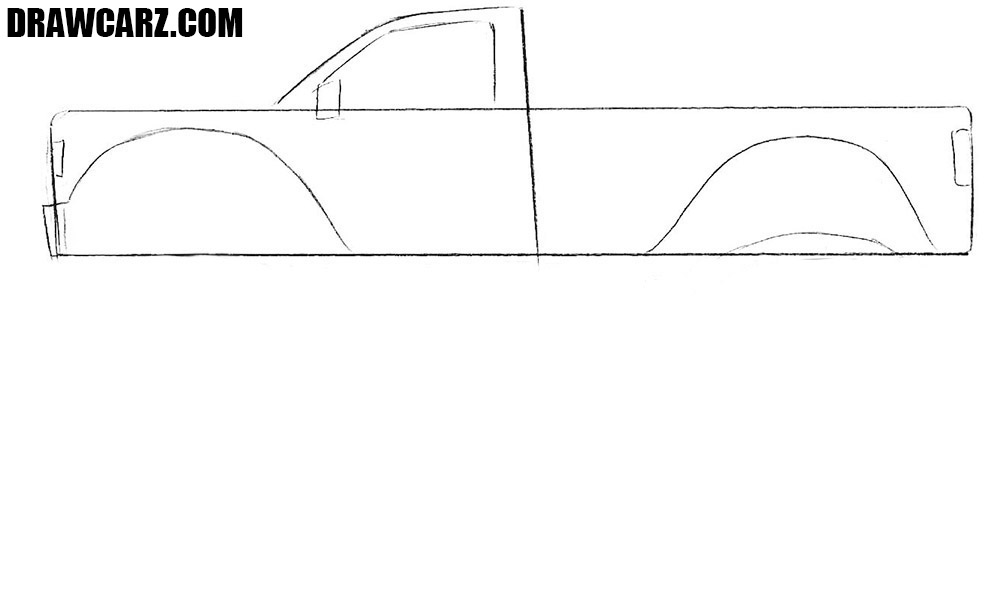 How to draw a Monster Truck pickup