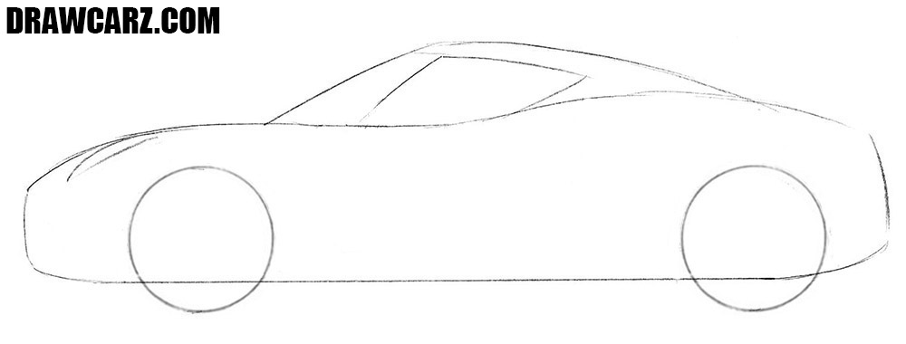 How to draw a fast car