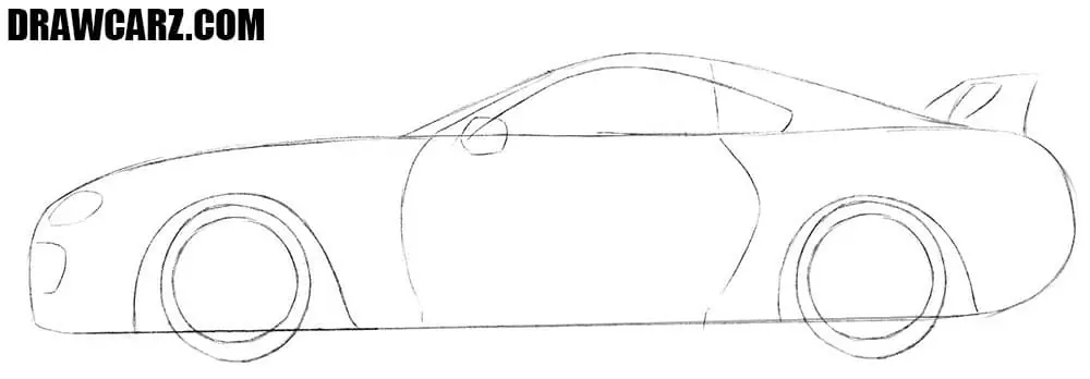 How to draw a Toyota Supra for beginners