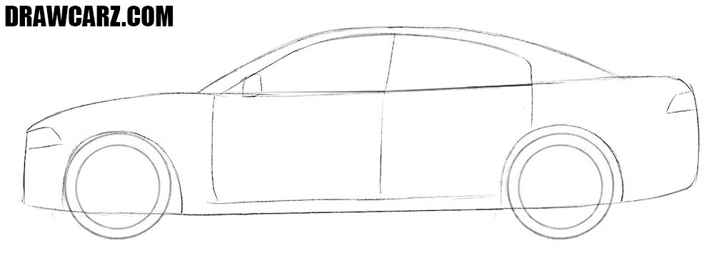 How to draw a muscle car