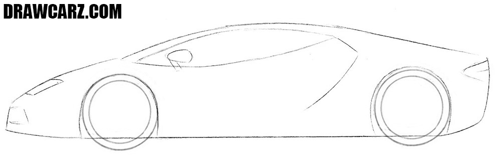 How to draw a realistic Lamborghini Centenario