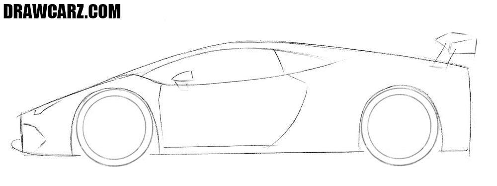 How to draw a realistic Race Car