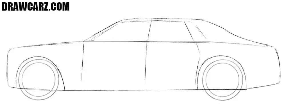 How to draw a realistic Rolls Royce Phantom