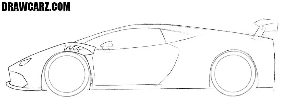 How to Draw a Lamborghini Race Car