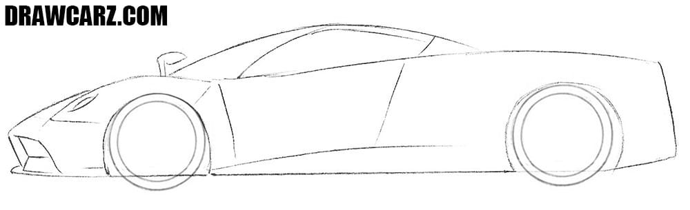 How to draw a sports car