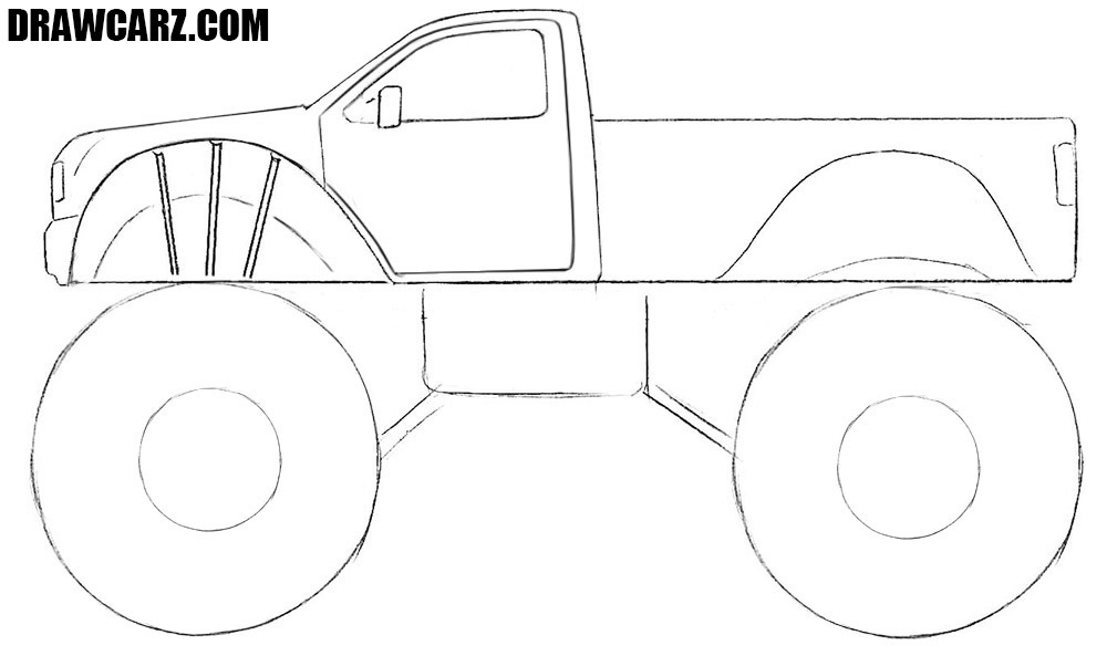 How to draw a Monster Truck easy