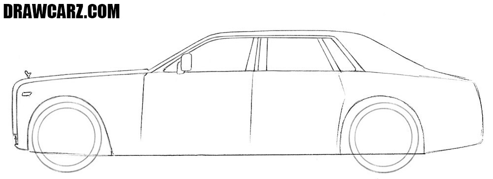 How to draw a Rolls Royce Phantom for beginners