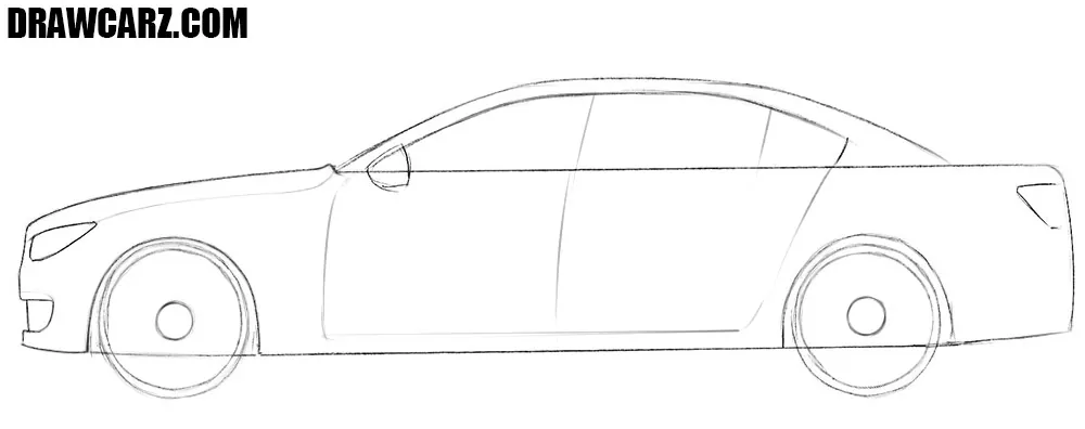 How to draw a car easy method