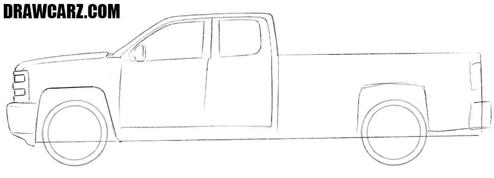  How to draw a pickup Truck